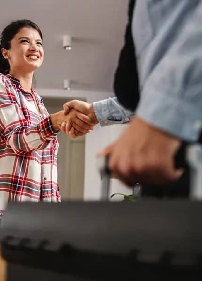 Backflow repair equipment on work table